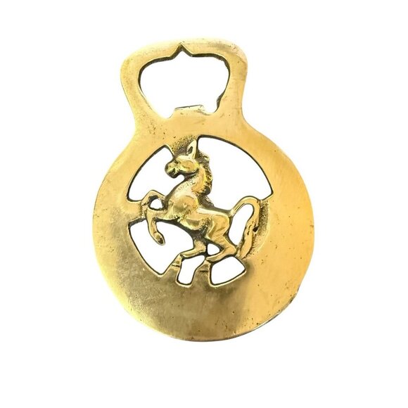 Vintage Peerage England Brass Bottle Opener Rearing Galloping Horse3.5" x 2.5" - Picture 2 of 5